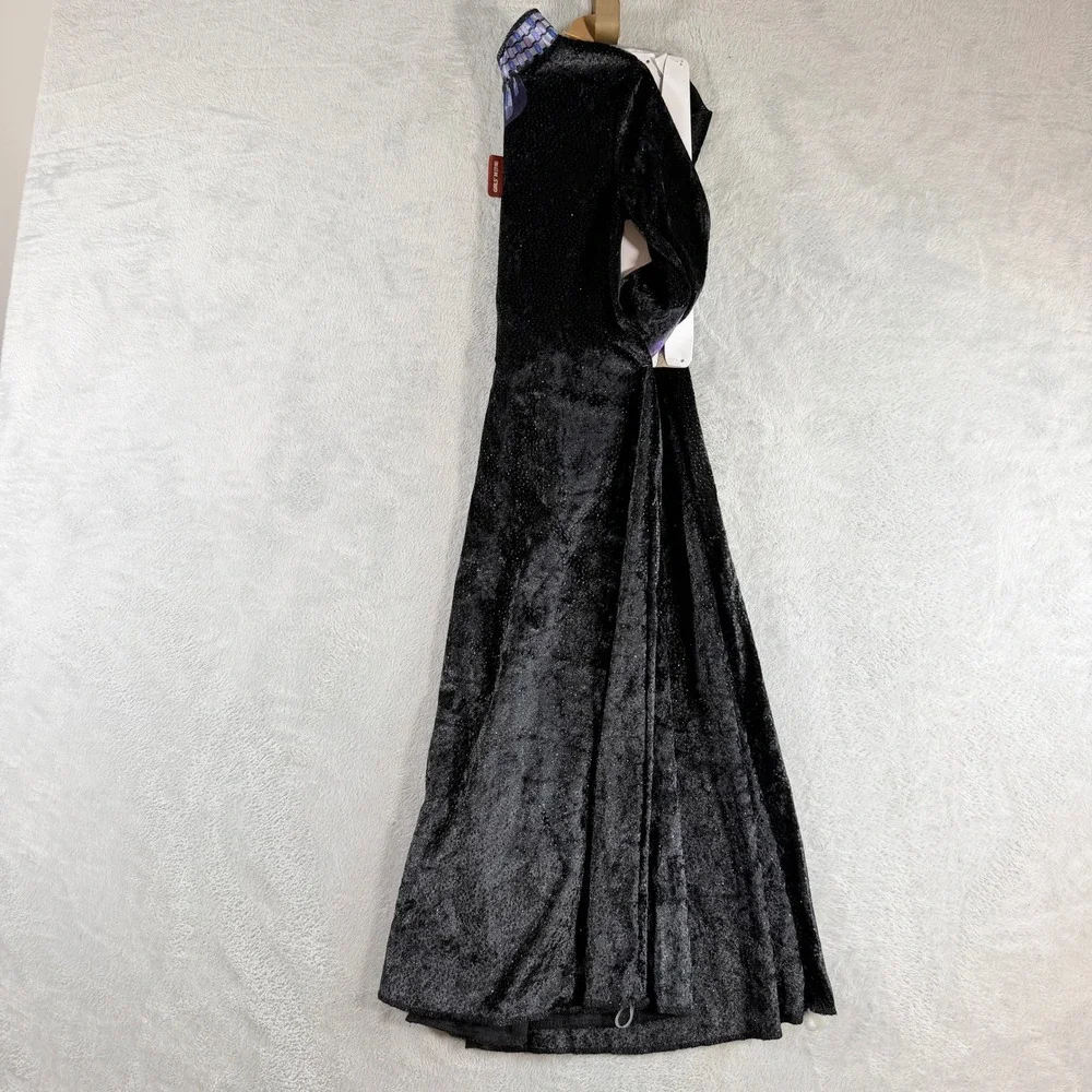 Disney Snow White Evil Queen Costume Girls Medium 7-8 Dress Hood Crown Set